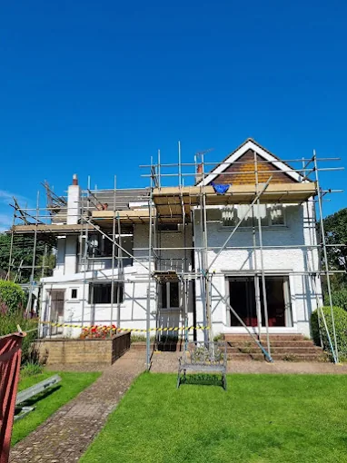Fully scaffolded re-roof
